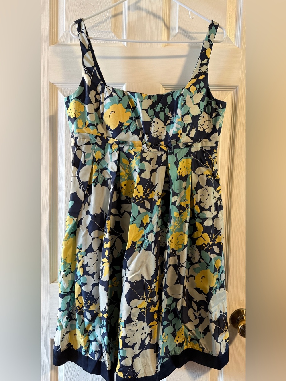 Max & Cleo Navy Floral Dress with Yellow, Mint & White Accents